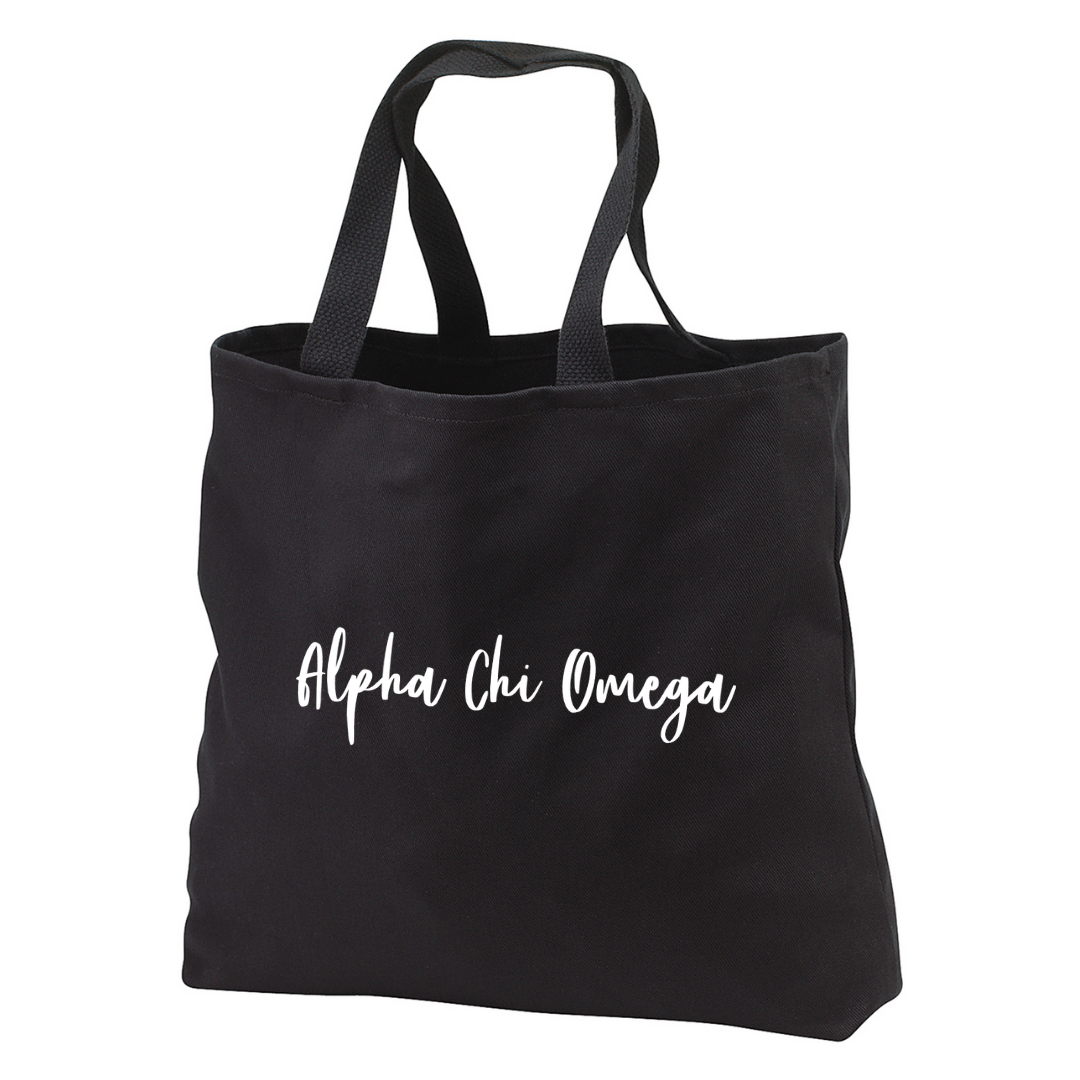 Alpha Chi Omega Canvas Tote Bag