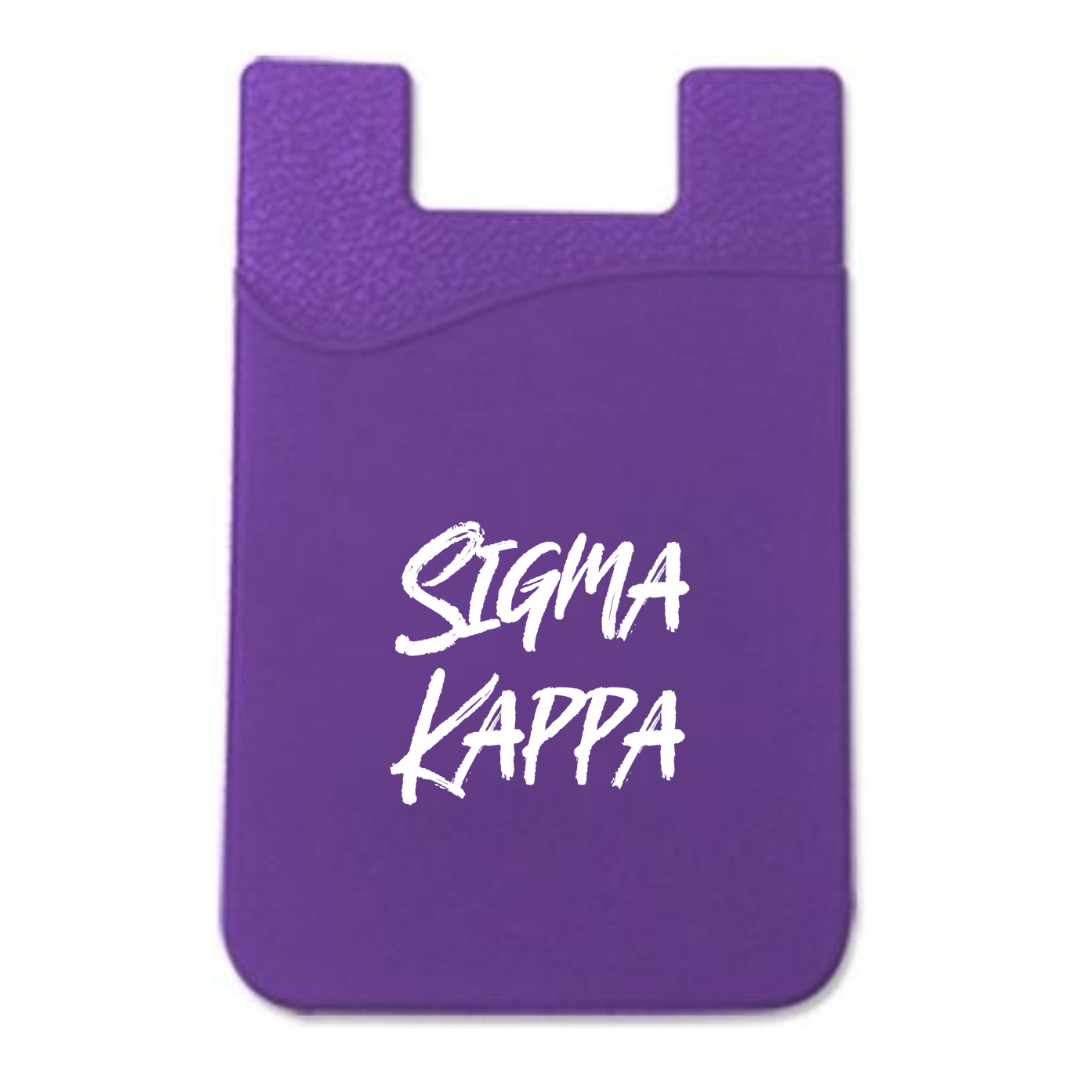 Sigma Kappa Cell Phone Pocket - Dark Purple